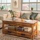 thumbnail image 2 of Mesa De Centro Madera Rustica 2 Elevables 2 Cajones Abatible, 2 of 4