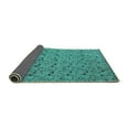 thumbnail image 2 of Ahgly Company Indoor Square Abstract Turquoise Blue Modern Area Rugs, 8' Square, 2 of 4