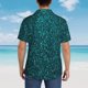 thumbnail image 4 of Balery teal sparkling Camisas hawaianas de manga corta para hombre, camisas playeras de corte holgado, camisas de vacaciones con botones,Medium, 4 of 7
