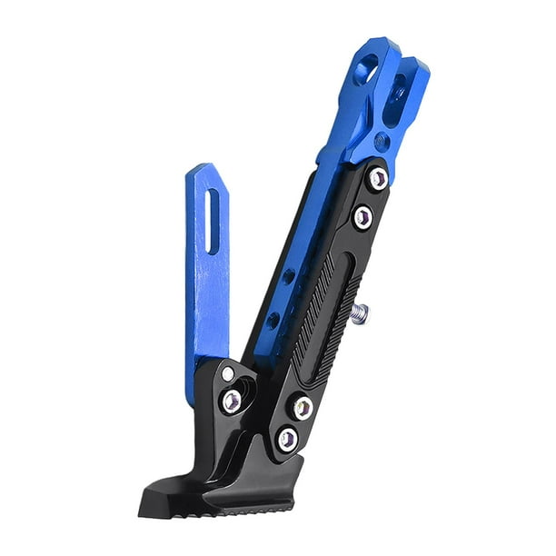 Soporte de pie de estacionamiento lateral Sharpla para motocicleta accesorios ajustables soporte de pierna lateral Azul