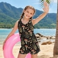 thumbnail image 3 of Xoenoiee Mushroom Butterfly Moon Leaves Print Girls Tankini Swimsuits Two Piece Tummy Control Bathing Suit with Swim Shorts Swimwear with Removable Pads, 12-13 Years, 3 of 7