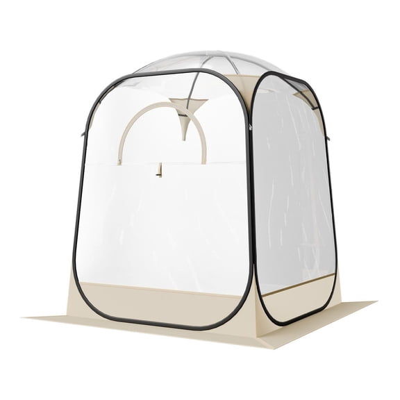 Bubble Tent 50x50, Clear Sports Tent for 1 Person, Waterproof Pod Tent with Floor & Cover, Igloo Dome for Camping, Fishing, Outdoor Events
