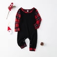 thumbnail image 2 of Penkiiy Family Christmas Pjs Matching Sets Matching Family Sets Christmas Casual Printed Jumpsuit Romper Home Wear Black Christmas Pajamas 6-9 Months, 2 of 4