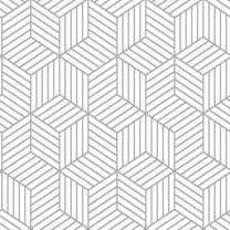 Striped Hexagon Peel and Stick Wallpaper