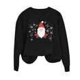 thumbnail image 5 of Sweatshirts for Women Casual Christmas Print Round Neck Long Sleeve Winter Fashion Hooded Pullover Tunic Tops, 5 of 6