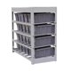 King's Rack 4-Tier Metal Organizer Shelving Rack with 24 Bins in Gray ...