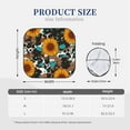 thumbnail image 2 of Kdxio Vintage Sunflowes Print 2-Piece Sun Shade Front Windshield - Foldable Car Front Window Sunshades for Most Sedans SUV Truck, 2 of 6