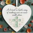 thumbnail image 3 of A Friend is God's Way Religious Ornament, Handcrafted Ocean-Inspired Pendant, Heart Shaped Cross Friendship ,Heart Acrylic Hanging Decorations, Birthday Christian Gifts for Best Friend Women, 3 of 4