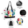 thumbnail image 2 of FORMRS Canvas Laptop Tote Bag for Women with 15.6" Computer Compartments Shoulder Handbag, Colorful Round, 2 of 7