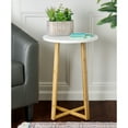 thumbnail image 4 of Eccostyle Solid Bamboo Frame Round Plant Table - White, 4 of 7