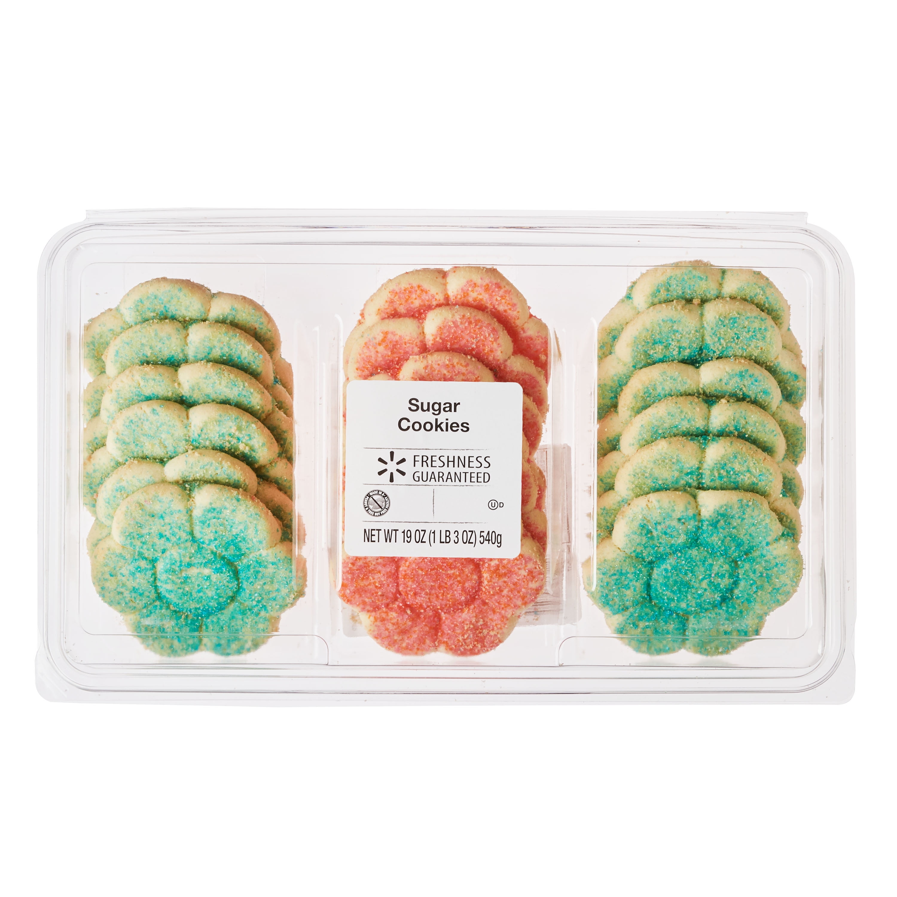 Freshness Guaranteed FlowerShaped Sugar Cookies, 19 oz, 18 ct