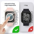 thumbnail image 4 of [2 PACK] for Apple Watch Screen Protector Case,Waterproof PC Full Cover Built-in Tempered Glass Film,iWatch Bumper for Apple Watch Series 7 (Clear+Clear, 44mm), 4 of 5