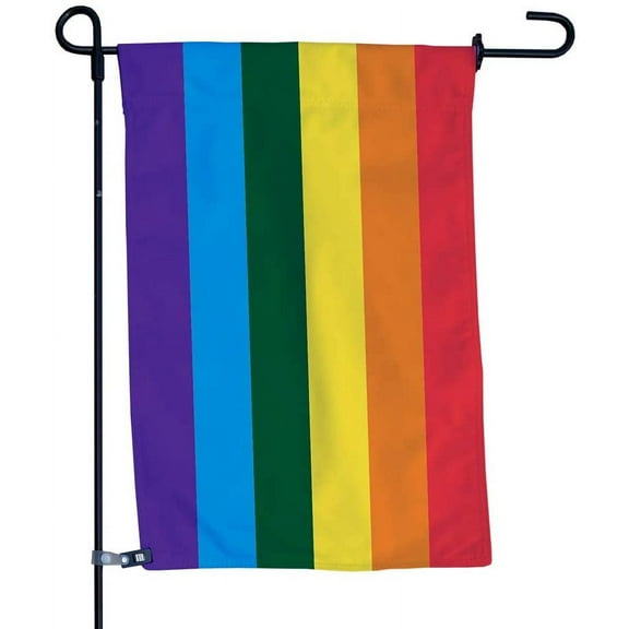 Gay Pride Garden Flag, LGTBQ Pride Double-Sided Outdoor Flag for Homes, Yards, and Gardens, 12 x 18 Inch