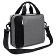 thumbnail image 1 of facefd Storage Carrying Bag Portable Canvas Office Travel Book Case Detachable Shoulder Strap Document Protection Zipper Pouch, 1 of 3