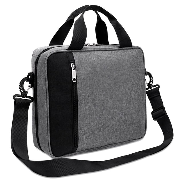 facefd Storage Carrying Bag Portable Canvas Office Travel Book Case Detachable Shoulder Strap Document Protection Zipper Pouch