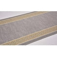 thumbnail image 3 of Meander Design Printed Slip Resistant Rubber Back Latex Runner Rug and Area Rugs (Grey Yellow, 1'11" x 7'), 3 of 14