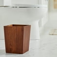 thumbnail image 2 of Better Homes & Gardens Acacia Wood Waste Basket, Dark Finish, 2 of 4