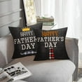 thumbnail image 4 of Happy Father''s Day Inspirational Quote Pillow Covers 18 X 18 Inch Buffalo Plaid Tie Mustache Decorative Cushion Cover Best Dad Ever Good Daddy Modern Home Decor Pillowcases Set of 4 (FD), 4 of 5