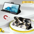 thumbnail image 3 of Dteck Marble Patterned Case for Samsung Galaxy S20 FE 6.5-inch,Magnetic Leather Card Holder Wallet Kickstand Galaxy S20 FE 5G Case Flip Shockproof Protective Cover with Strap,Black, 3 of 5