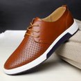 thumbnail image 2 of Nuevos zapatos casuales de cuero suaves y transpirables de verano para hombres, zapatos planos para adultos, zapatos cómodos para hombres (26 cm), 2 of 3