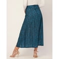 thumbnail image 4 of Moomaya Printed A-Line Skirt With Slit For Women, High Waist Midi Skirts, 4 of 8