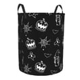 thumbnail image 2 of PAYOHTO Foldable Laundry Room Hamper Bucket Waterproof Bathroom Basket for College Student Living Room Storage Pillows Blankets Halloween Doodle Seamless Pattern, 2 of 8