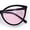 Black Frame - Pink Lens, variant on SA106 Womens Oversized Cat Eye Goth Pop Color Lens Plastic Sunglasses Black Frame - Blue Lens
