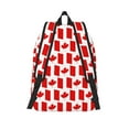 thumbnail image 2 of Lsque Canada Pattern Canvas Daypack, Durable Backpack, High-quality Versatile Backpack,Vintage Compact Backpack-Medium, 2 of 6
