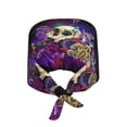 thumbnail image 2 of Kdxio Mushrooms and Skull Pattern Turban Hat for Women Men Comfortable Adjustable Cleaning Working Cap with Sweatband, 2 of 8
