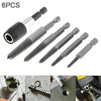 ZEPARO 6Pcs Stud Screw Extractor Remover Set Broken Damaged Pipes Bolt Easy Out Tool