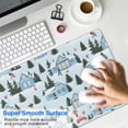 thumbnail image 4 of Long Mouse Pads for Desk,Light Blue Christmas House and Tree Desk Mats on Top Of Desks, Desk Mouse Pad Extra Large with 3mm Non-Slip Base and Stitched Edge for Gaming,Work,Home 31.5x11.8in, 4 of 4