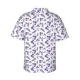 thumbnail image 3 of Haiem Lavender Flowers Printed Hawaiian Shirt for Men - Men’s Casual Beach Summer Shirts - Stretch Fabric with Modern Fit-X-Large, 3 of 9