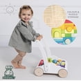 thumbnail image 5 of Le Toy Van - Petilou Andador de madera para niños pequeños y bebés | Caminante educativo de la nube del arco iris | Adecuado para un niño o niña de 1 año o más, multicolor, 45 bloques (PL102), 5 of 5