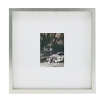 Home Accents 16 X 16 inch Gallery Frame Displays 5 X 7 inch Photos with Mat, Silver