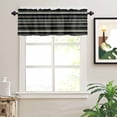 thumbnail image 2 of Retro Stripes Valances for Windows Beige Black Army Green Striped Vintage Rod Pocket Curtain Valance Window Treatment Short Curtains for Kitchen Living Room, 60"x18", 2 of 5