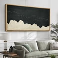 thumbnail image 2 of Large Framed Canvas Print Minimalist Dark Night Sky with Flying BirdsWall Art Decorative Ready to Hang Painting for Living room Bedroom 60x30 inches Natural Frame, 2 of 7