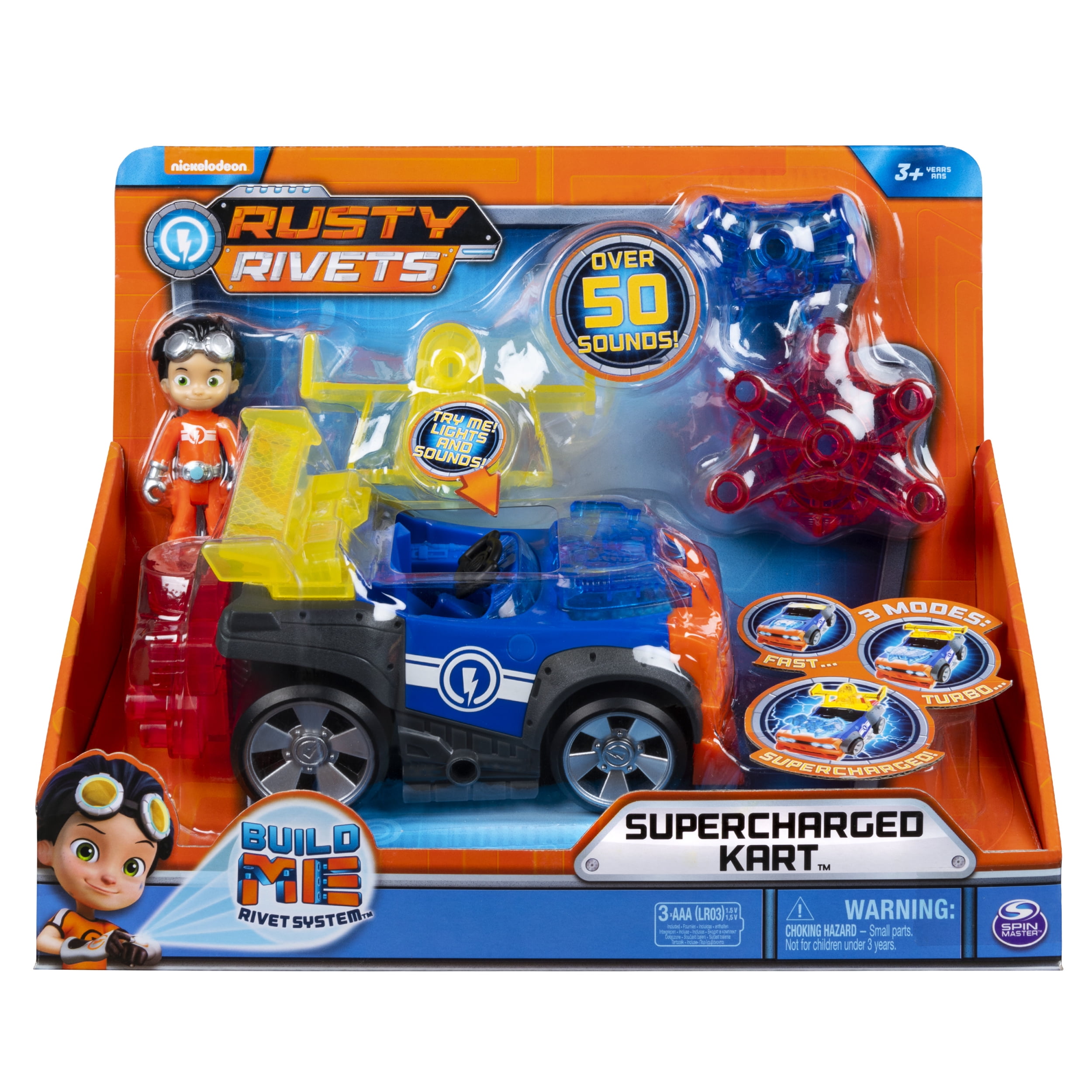 Building Set with Lights and Sounds Rusty Rivets Supercharged Kart Ages 4+ 