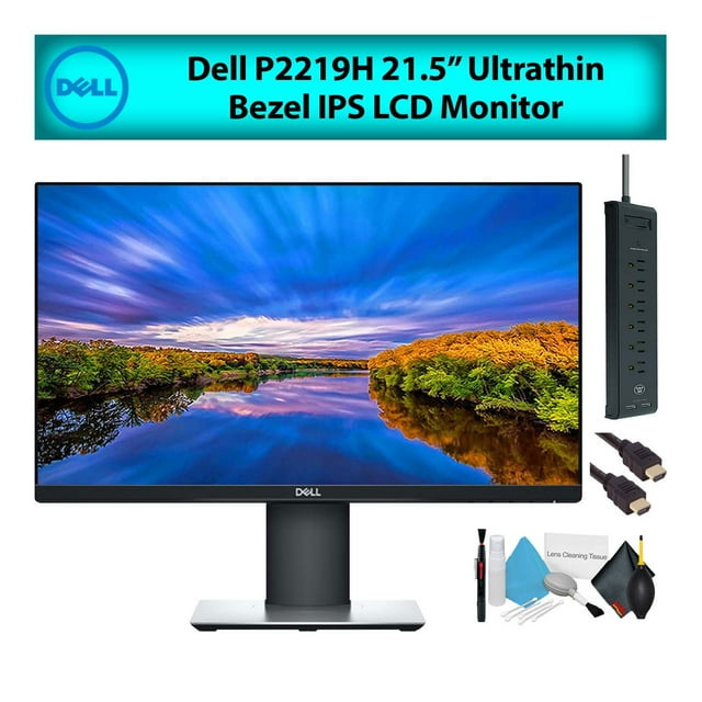 Dell 22" (P2219H) Ultrathin IPS LCD Computer Monitor Deluxe Bundle