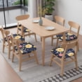thumbnail image 6 of Pioneer Flower Floral Print Pattern Seat Covers for Dining Room Chairs Set Of 4,Stretch Printed Washable Chair Seat Cover with Elastic Ties and Button,Removable Waterproof Couch Cushion Covers, 6 of 6