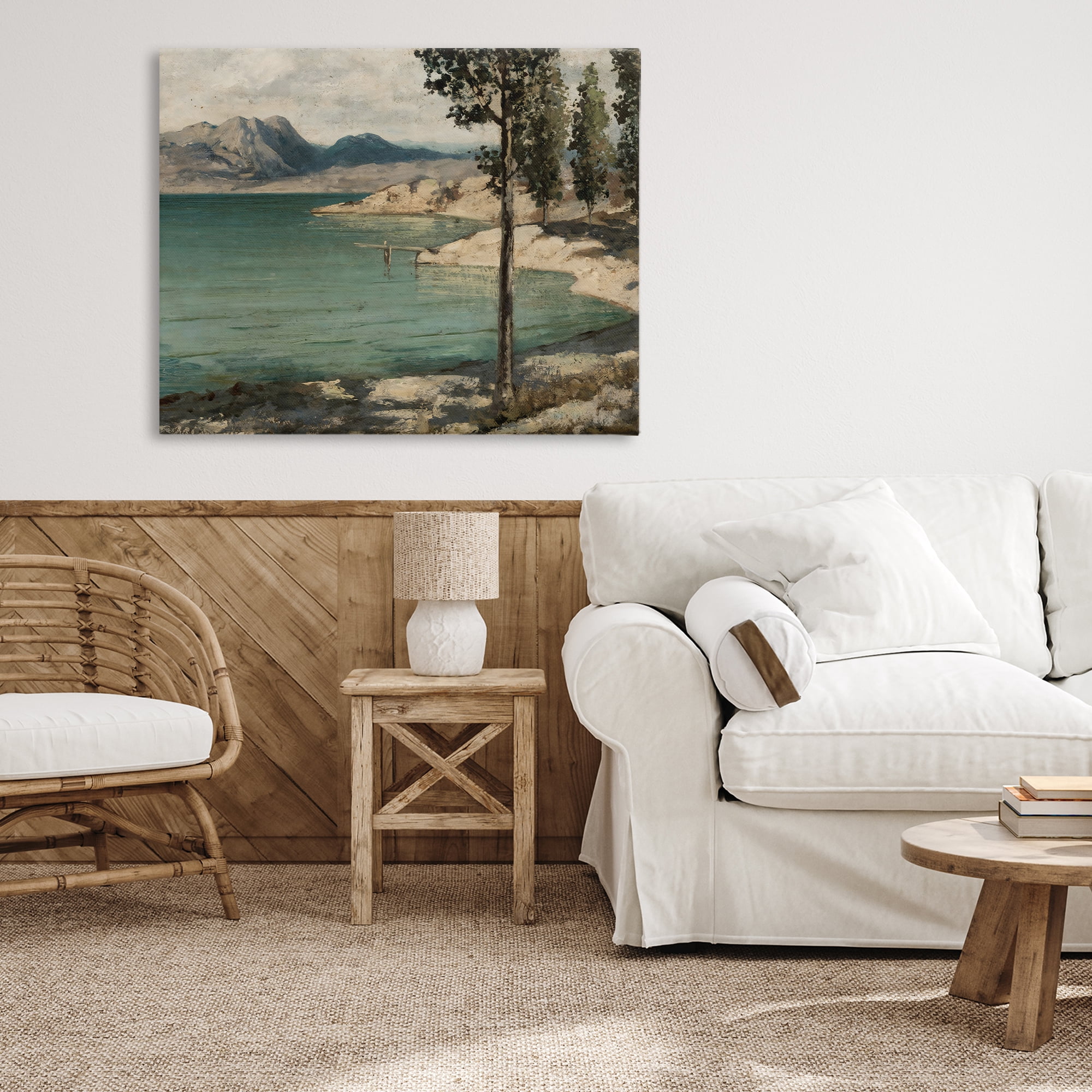 Stupell Industries Tranquil Shore with Trees Canvas Wall Art, design by Arlington Prints