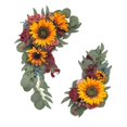 thumbnail image 4 of Baohd Artificial Flower Swag Green Leaves Hanging for Backdrop Party Wedding Car Yellow Red, 4 of 9