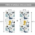 thumbnail image 4 of Dinosaur Curtains 42Wx63L Inch Rod Pocket Kids Cartoon Dino Baby Boys Bedroom Decor Nursery Children Cute Navy Blue Safari Animal Art Printed Living Room Playroom Window Drapes Fabric 2 Panel, 4 of 6