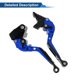 thumbnail image 5 of Palancas de freno y embrague cortas y largas para Kawasaki NINJA650R 09-16, palanca de freno ajustable de motocicleta, aleación de aluminio, mango azul con extremo negro, 5 of 6