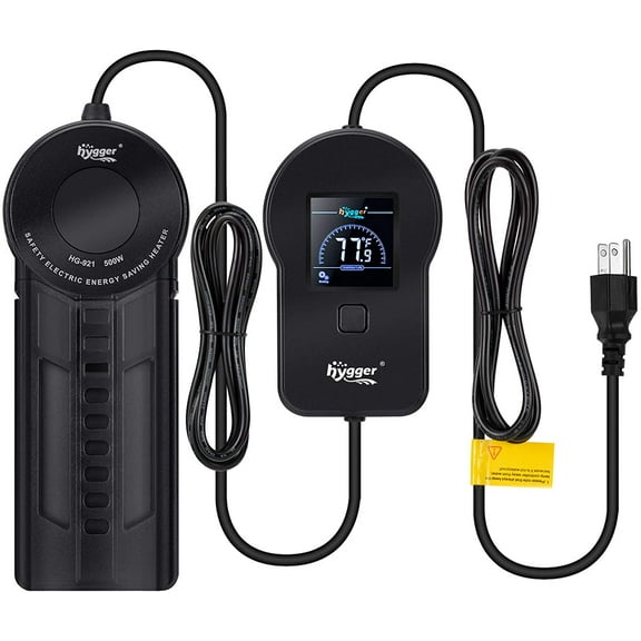 hygger Mini Aquarium Heater Fish Tank Water Heater Submersible Temperature Controller 500W