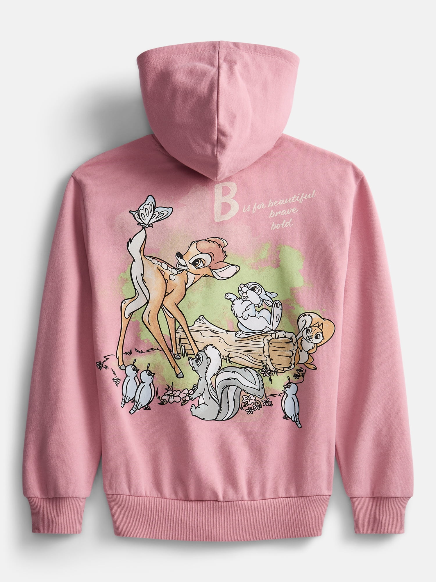 Disney Bambi Girl's Graphic Fleece Hoodie, Sizes 4-16