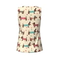thumbnail image 5 of Fotbe Dachshund Dog Puppy Womens Loose Fit Casual Flowy Slim-Fit Tank Tops Athletic Round Neck Trendy Sleeveless Summer Tops for Gym and Yoga-X-Large, 5 of 9