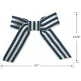 thumbnail image 4 of Gwen Studios Grosgrain Bows, Navy Blue and White Taffy Stripes, 5/8" x 2.25", 2Ct, 4 of 4