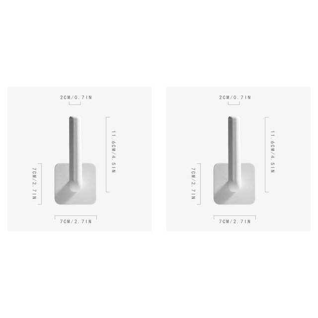 Yuarrent Portarrollos de papel Toalla de baño Papel tisú Montado en la pared Colgador Organizador Estante Autoadhesivo 2piezas Yuarrent CBP144384
