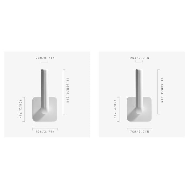 Injueey Storage Rack Household Accessories Multipurpose Paper Craftsmanship Clothing Roll Self-adhesive Holder No Hanger Mount Kitchen 2piezas Injueey CBP144384