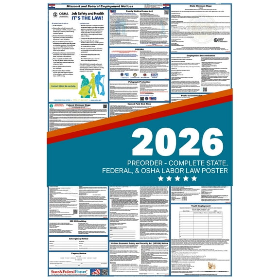 Missouri State and Federal Labor Law Poster 2026 SPANISH